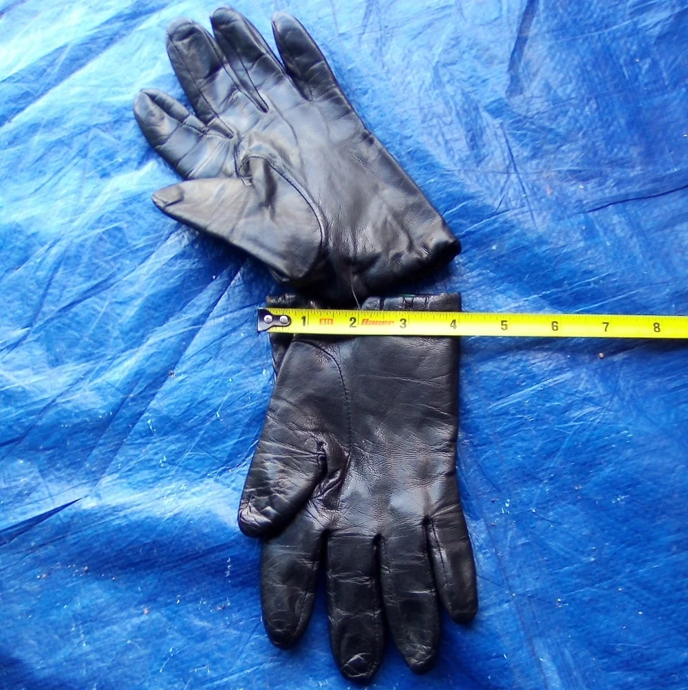Black Leather Gloves
